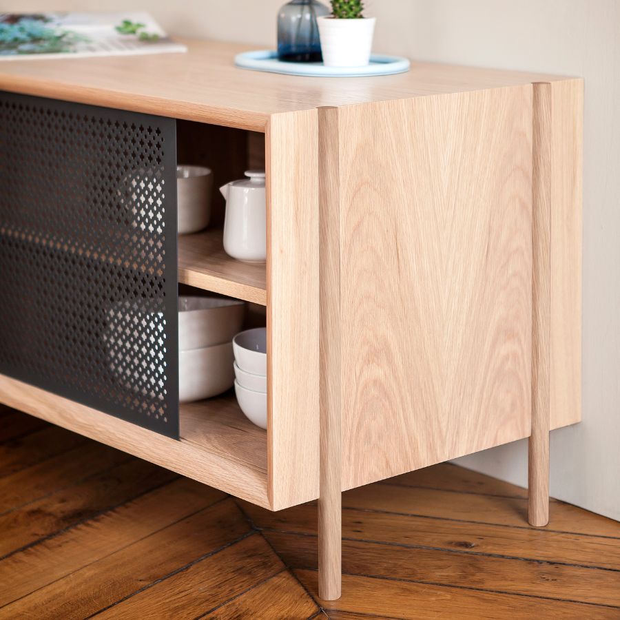 Buffet Gabin en chêne 3 tiroirs - HARTÔ | MBS DESIGN